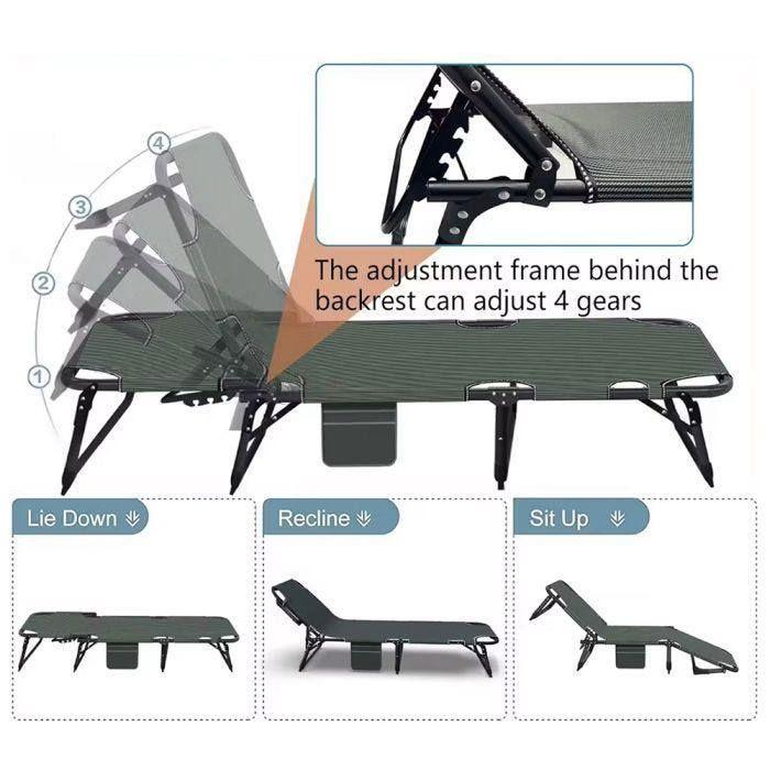 Folding Sun Lounger - KL3 - Comfortable Mattress - Easy Folding - Outdoor Use