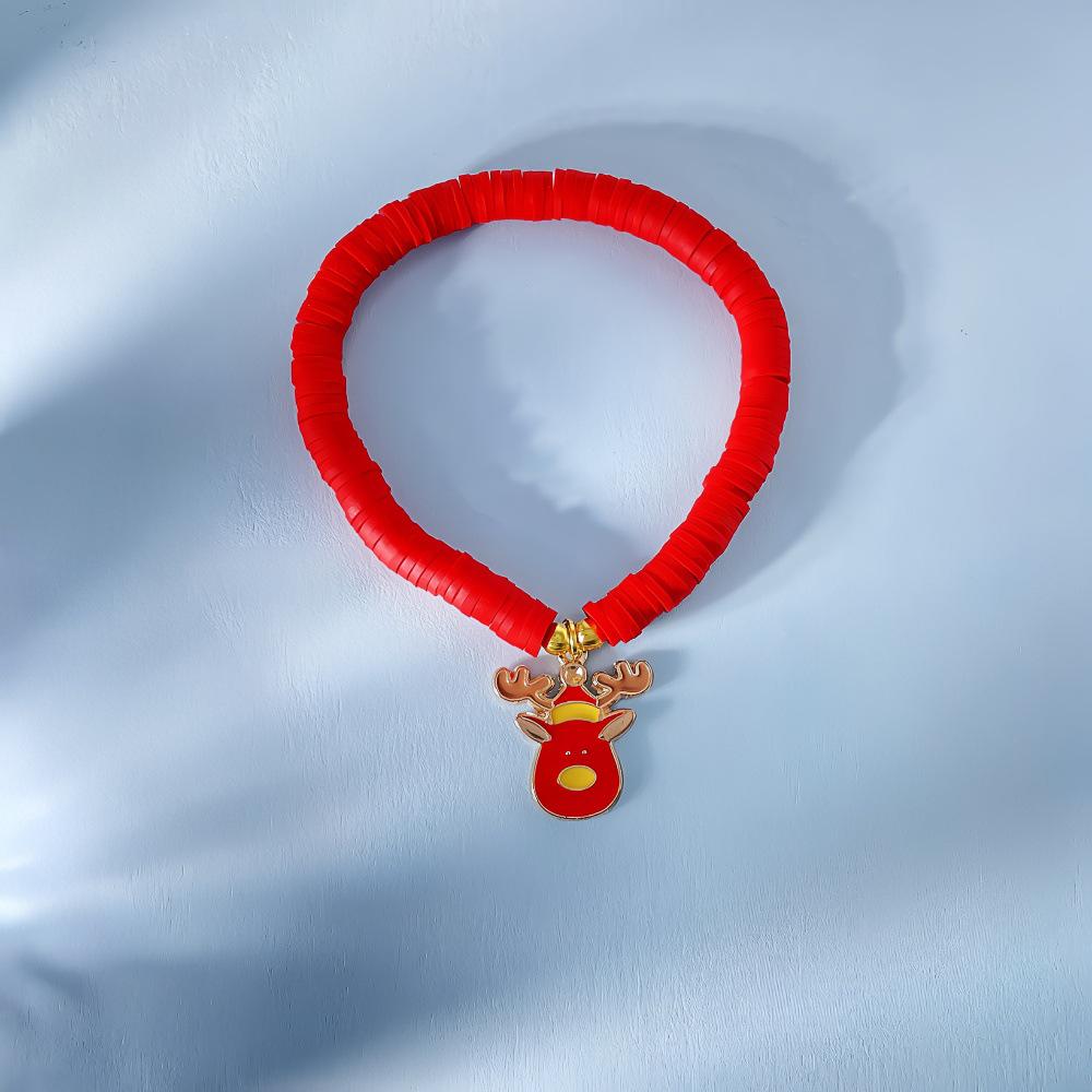 Versatile Santa Claus Polymer Clay Christmas Bracelet Set