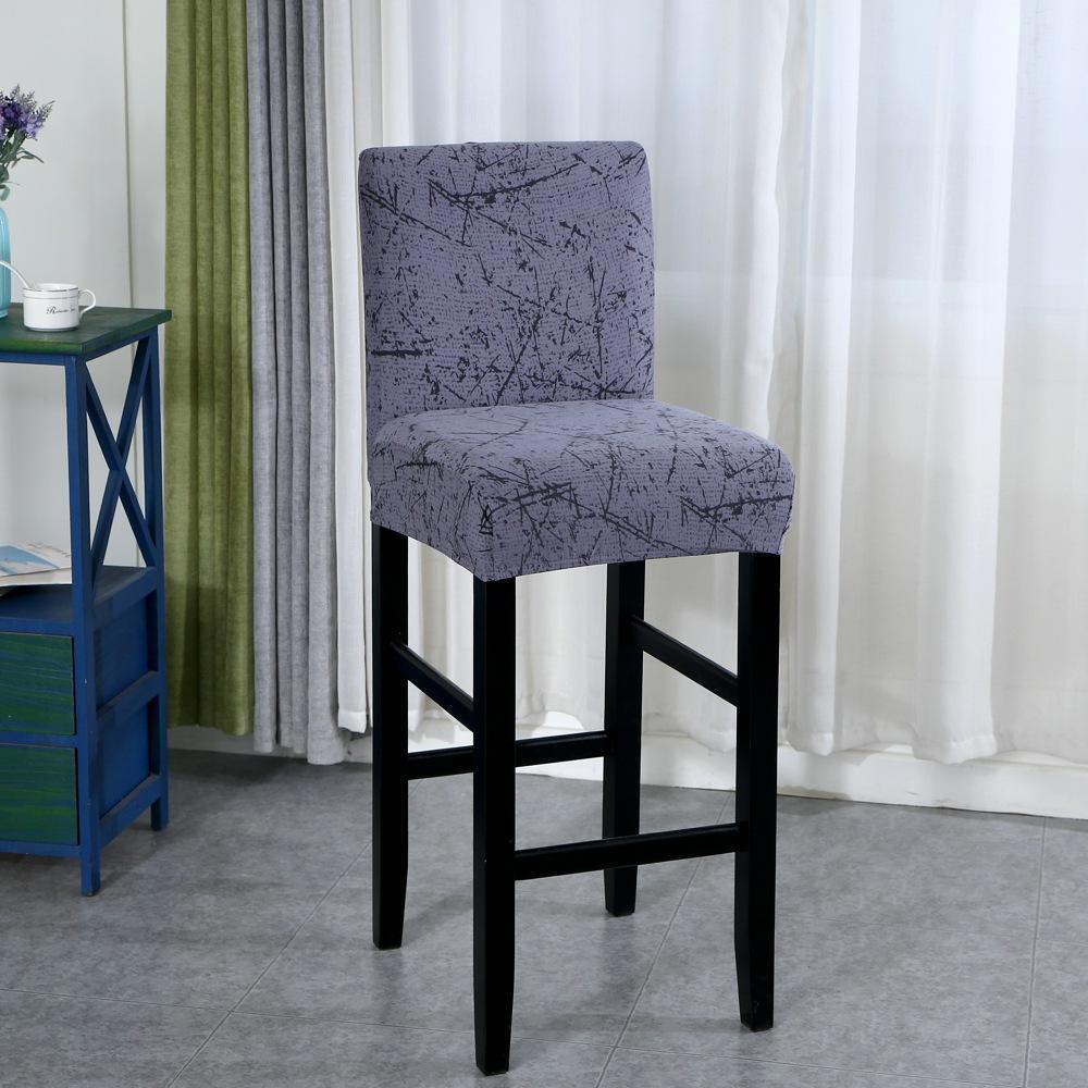 Elastic Bar Stool Chair Cover Home Dining Room Bar Seat Cover Geometric Style Restaurant Hotel Decor Washable Easy Cover 1pc