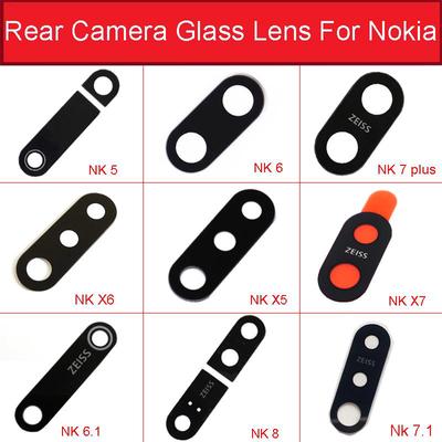 Rear Camera Glass Lens For Nokia X71 7.1 5 6 6.1 7 Plus 8 X5 X6 X7 Main Back Camera Lens Glass With Adhesive Sticker Repair