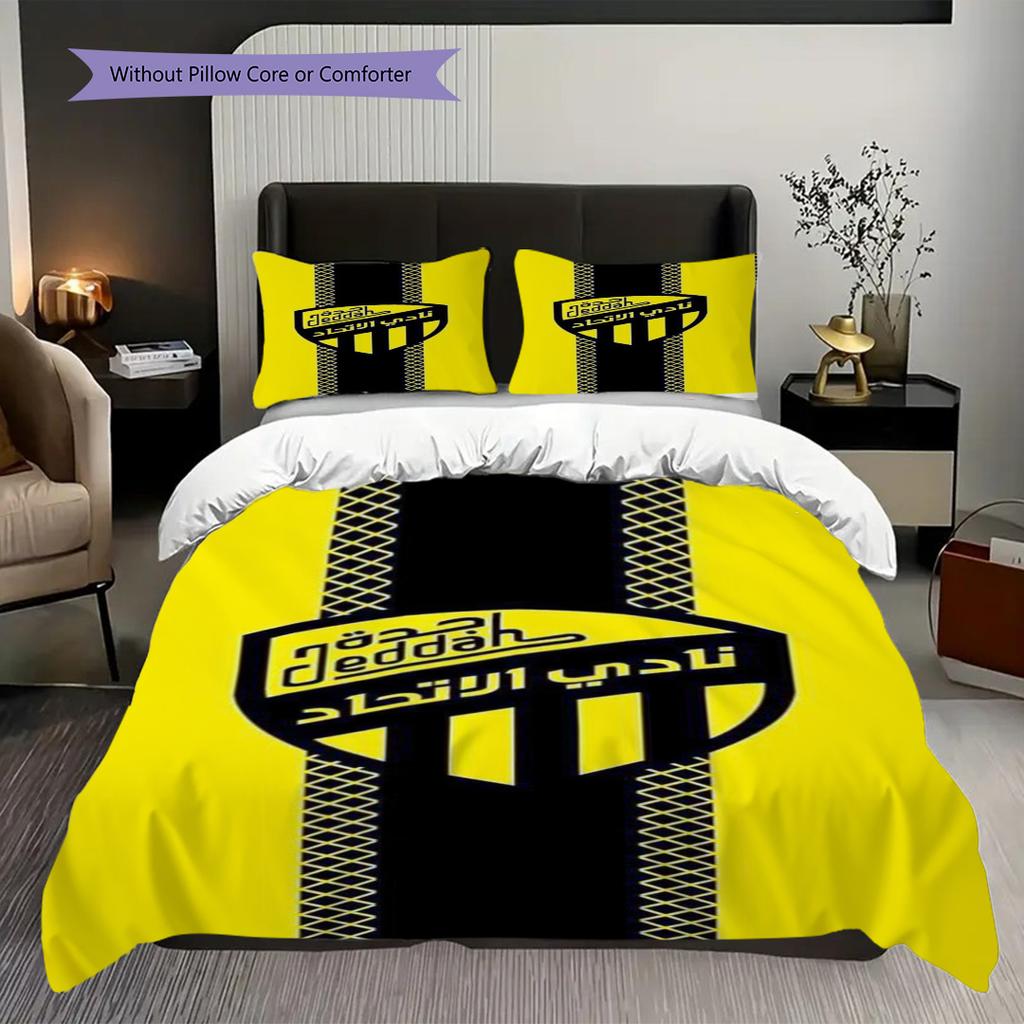 Tiger Emblem Three-piece Set (1 * Duvet Cover + 2 * Pillowcase, Without Core) 2D Flat Duvet Cover and Pillowcase Soft and Comfortable Bedding Set