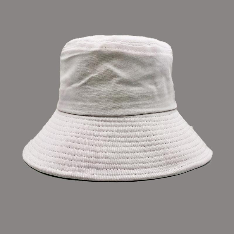 Hot Seller Simple Solid Color Reversible Bucket Hat Casual Short Brim Sunshade Hat In Stock