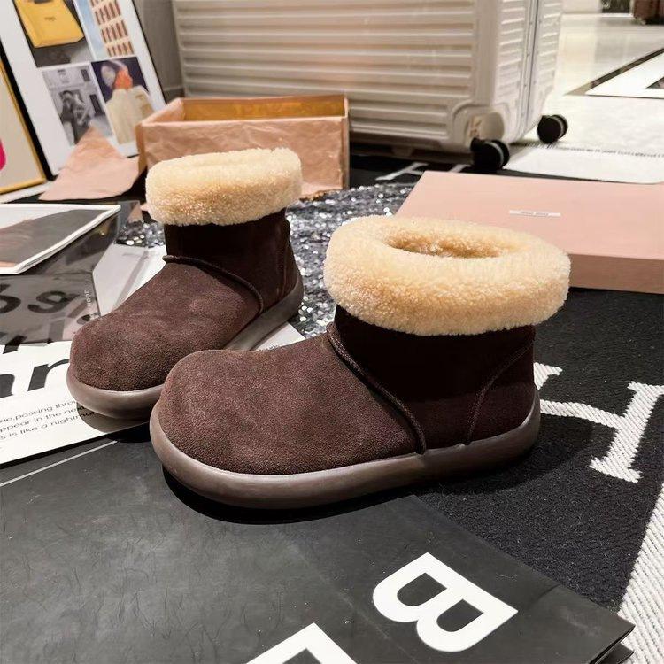 Snow Boots New Winter Warm Boots Thick-soled Birkenstock Short Boots Autumn and Winter Thickened Cotton Shoes