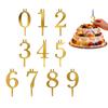Stainless Steel Metal Number Candle Holders Number 0-9 Cake Candlestick  Birthday Celebration