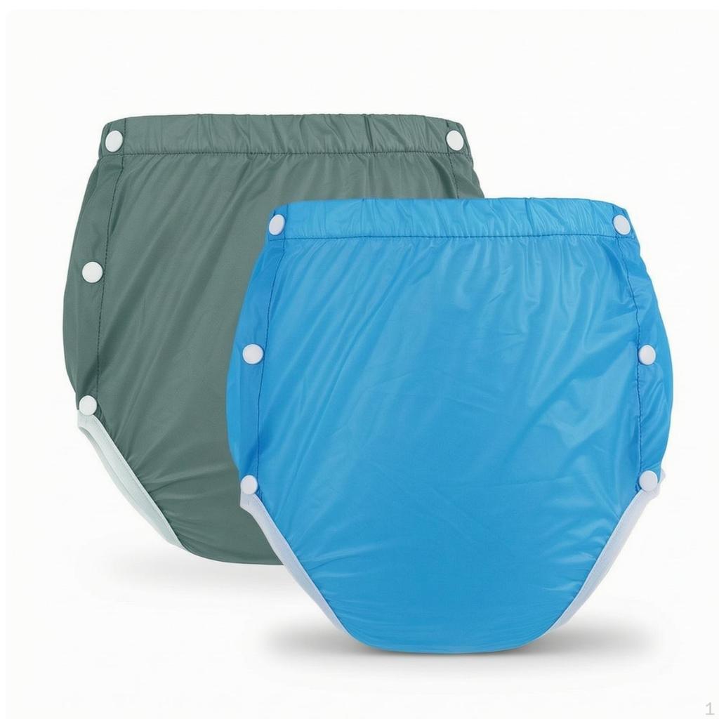 Adult Diaper Cover with Waterproof TPU Layer Washable Pants Fasteners Adjustable