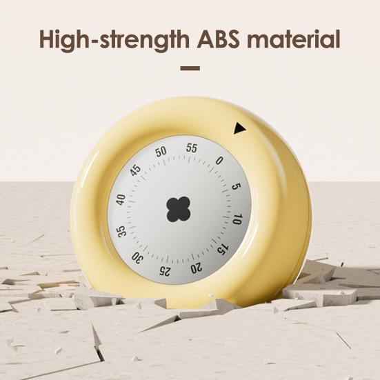 Mechanical Kitchen Timer with Magnetic Back No-Battery Visual Countdown Timer Loud Ring Easy Dial Ring Reminder Timer for Cooking Studying