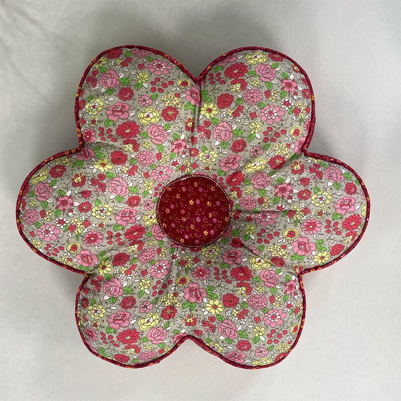 Korejský polštářek s květinami švestky: Celobavlníkový polštářek na zdřímnutí do kanceláře a ložnice