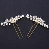 White Fashion Wedding Style Hair Bridal Hair Stick Floral Hairpin Beautiful Headdress Plait Hair Clip Accessories for Women