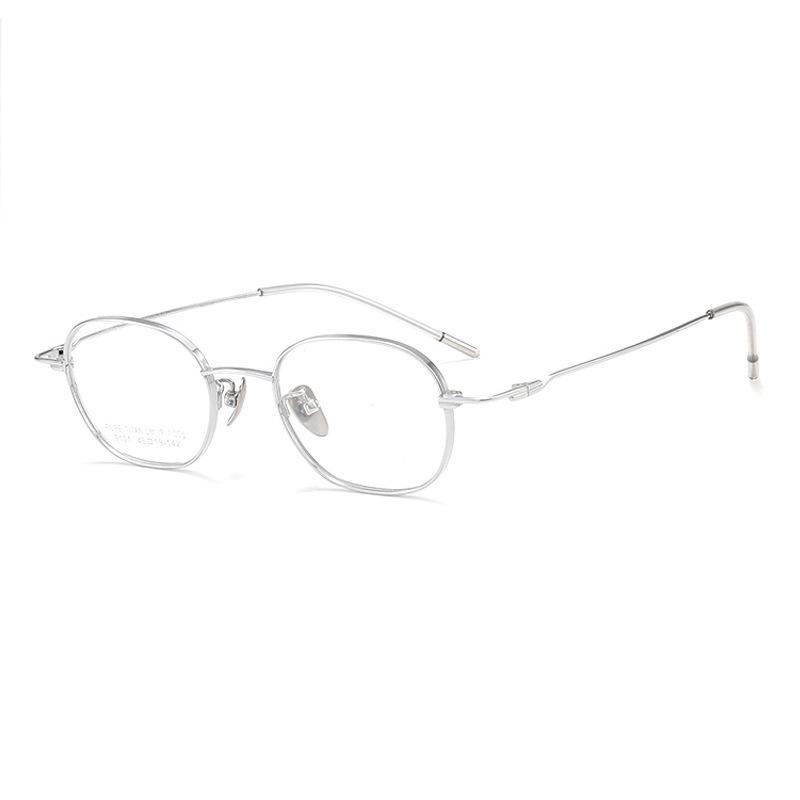 Ultra-Light High Prescription Small Frame Myopia Glasses - Pure Titanium, Elegant Design for Women