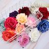 100pcs Artificial Flower Silk Rose Head Wedding Bridal Bouquet Brooch Wreaths Christmas Home Garden Diy Gift Decoration Hot Sale