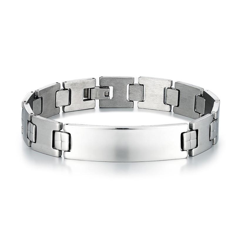 Гладкий плетеный браслет из нержавеющей стали с матовой текстурой, модный мужской аксессуар, простой универсальный дизайн, нишевый, персонализированный