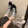 Factory Direct Supply, Small Thick-soled Mary Jane Shoes Women's 2025 Autumn and Winter Cross-buckle Single Shoes
