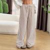 2026 Women's High-Waisted Cross-Color Striped Wide-Leg Pants - New Spring/Autumn Casual Slimming Fit