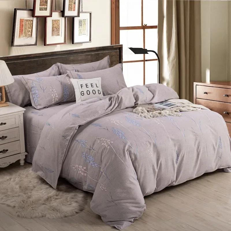 Luxury King Queen Size Bed Duvet Coat Sheet Quilt Cover Set Thickened Pure Cotton Brushed Bedding Four-piece Set