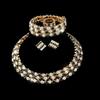 Bridal Wedding Jewelry Bright Diamond Zircon Ring Bracelet Necklace Earrings Four-piece Female