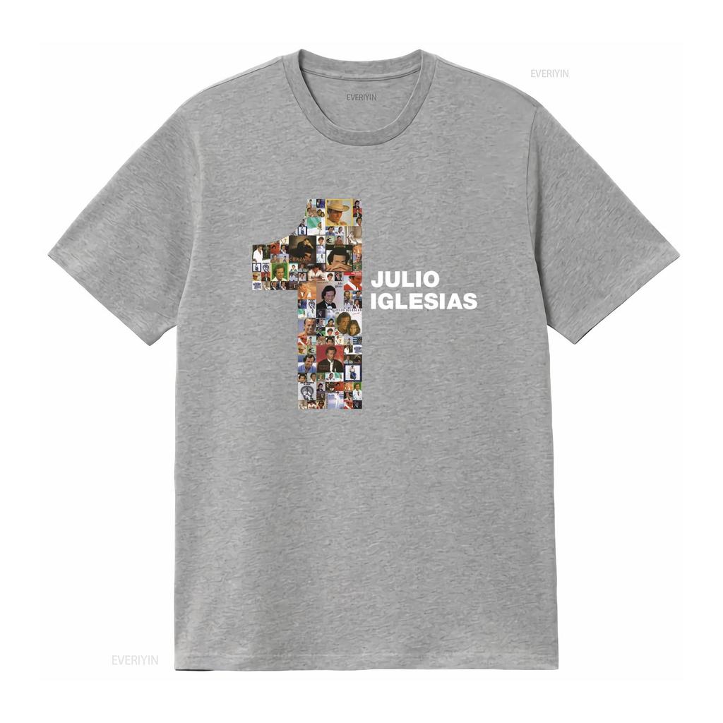 Julio Iglesias Greatest Hits Musica Latina T-shirt La vida sigue igual Design vintage Lavata Comoda Elegante Versatile