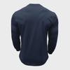 Men's Long-Sleeve Cotton Henley Shirt - European & American Style