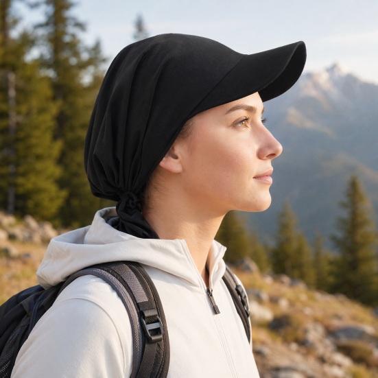 Women Turban Hat, Ethnic Style Sun Protection Hat with Widened Brim, Toe-Cap Fit Sun Hat for Outdoor Activities Hiking Beach Travel