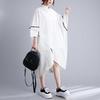 Women's Summer Pure Cotton Long Skirt Loose Shirt Dress