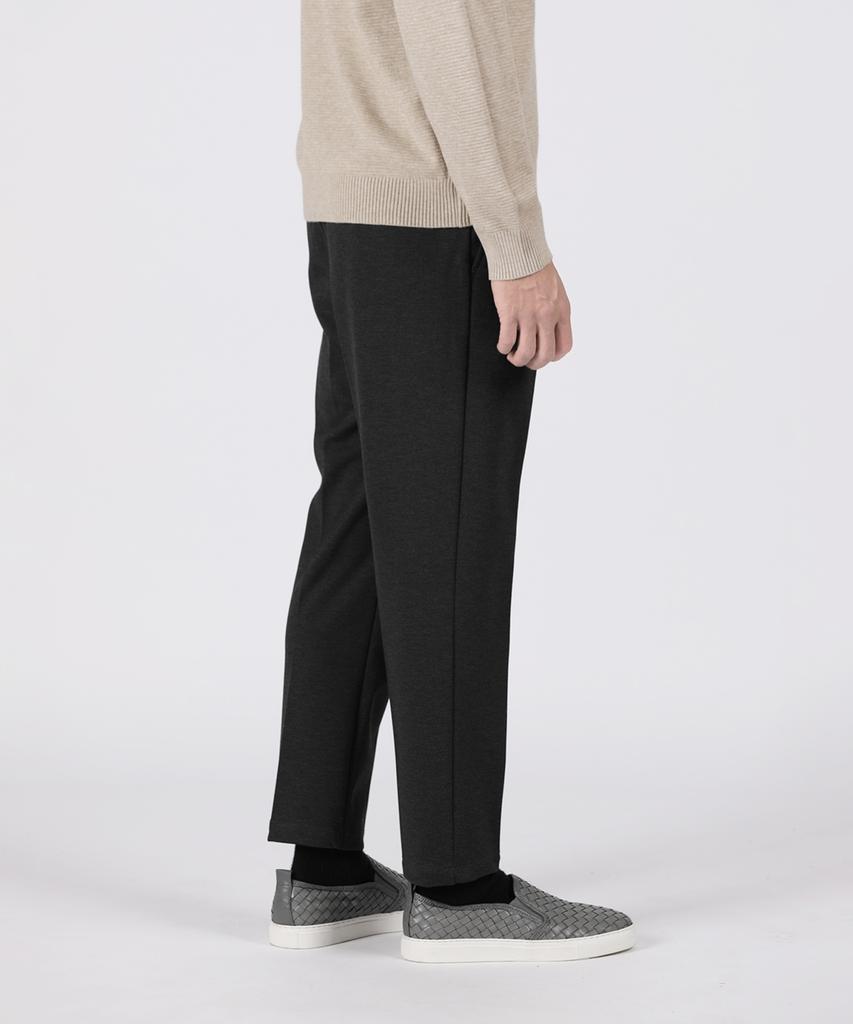 PANICALE Charcoal Classic Tapered Fit Single-Pleat Pants