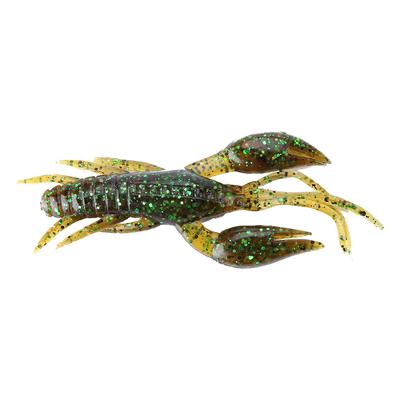 4pcs Dark Green Lifelike Silicone Soft Fishing Crawfish Lures Bait (1#)