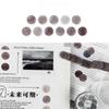 2 Rollen 14*14mm Hartbonbon Punktfarbe Washi Journaling Schreiben Erinnerung Washi Tape Deko Geschenk Etikett Ins Abdeckbänder Leicht zu reißen