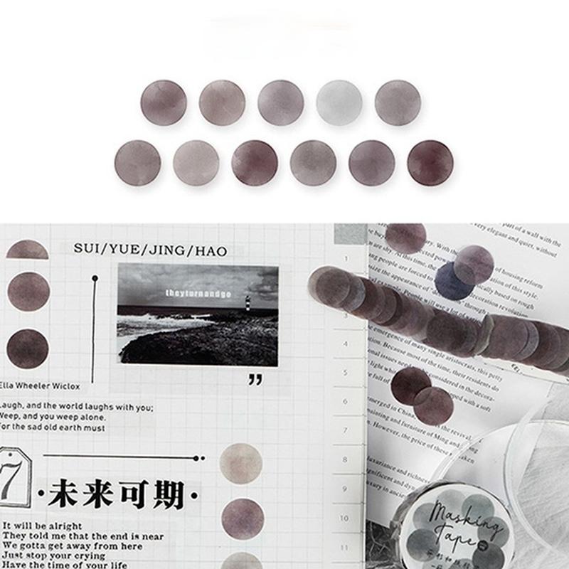 2 Rollen 14*14mm Hartbonbon Punktfarbe Washi Journaling Schreiben Erinnerung Washi Tape Deko Geschenk Etikett Ins Abdeckbänder Leicht zu reißen