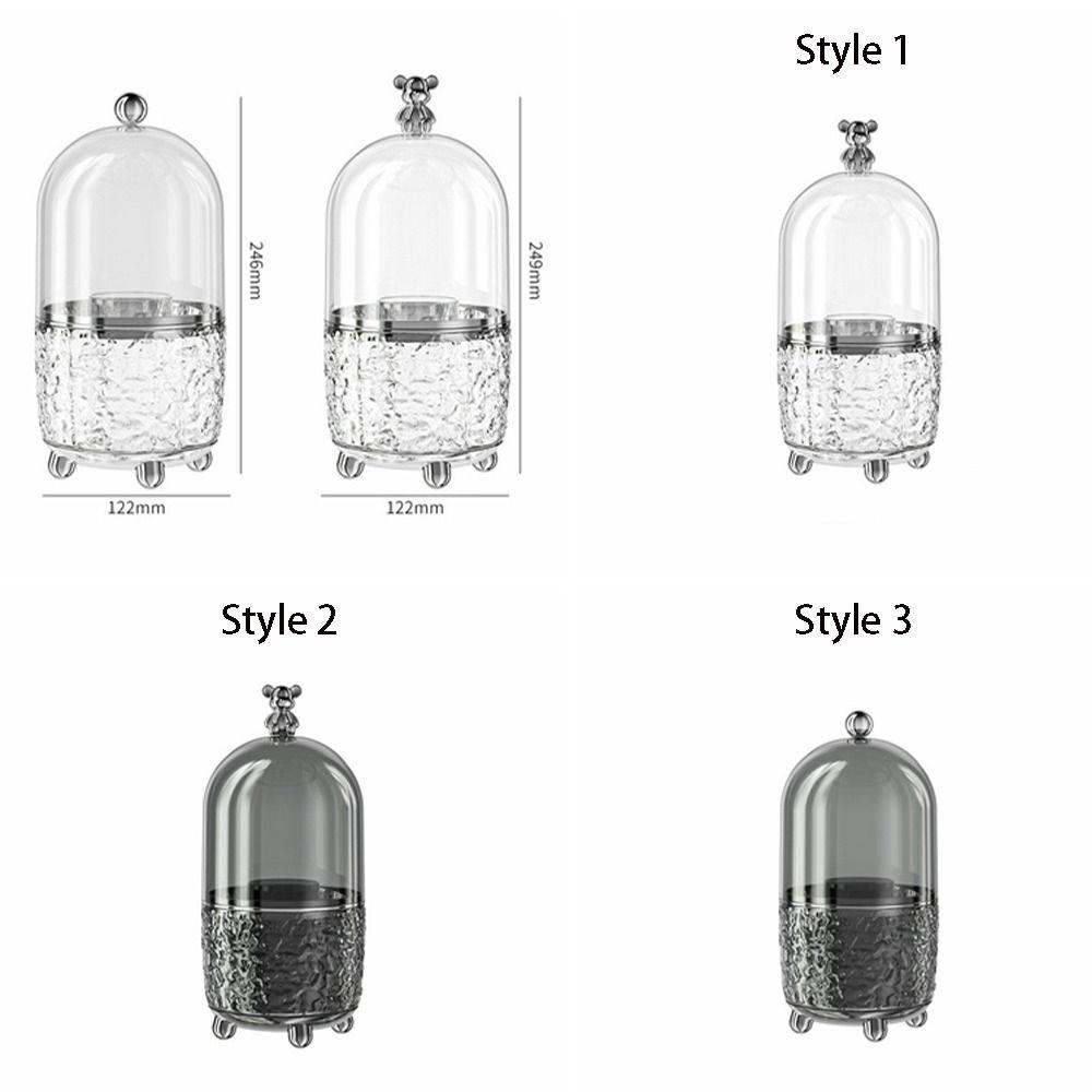 With Cover Makeup Brush Cylinder Rotatable Dressing Table Shelf Desktop Supplies Pen Holder  Gift