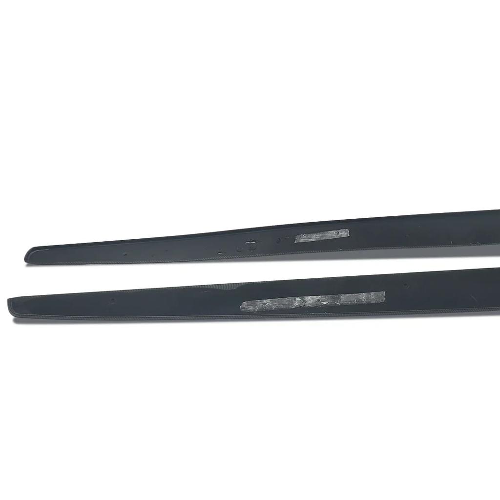 2X Carbon Fiber Look ABS Side Skirts Panel Extension Lip For BMW F10 528i 11-16