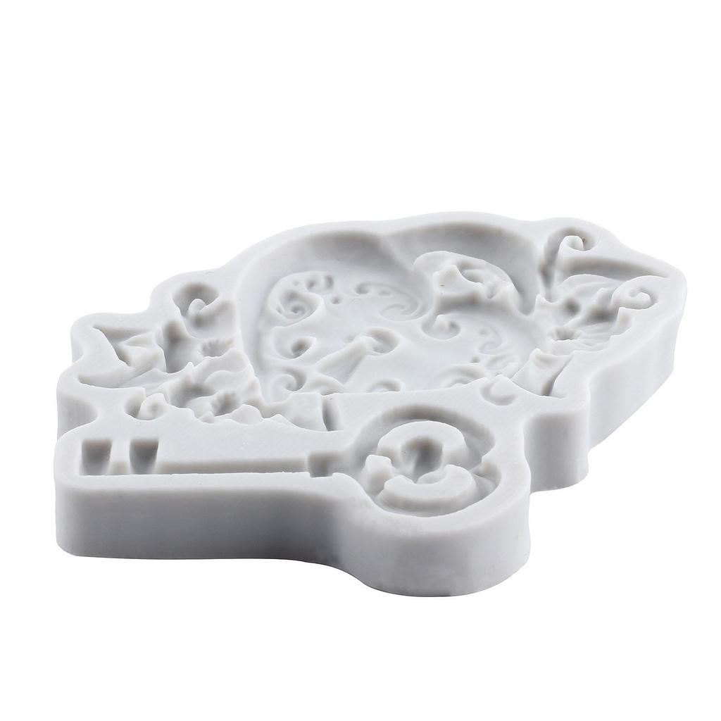 Vintage Key Silicone Molds Heart Lock Keyhole Fondant Mold Cake Decorating Tools Cupcake Topper Candy Chocolate Gumpaste Mold