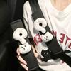 Cute Cartoon Cat Car Seat Belt Cover Soft Plush Material Ideal For Long Driving Car Decoration Accessory