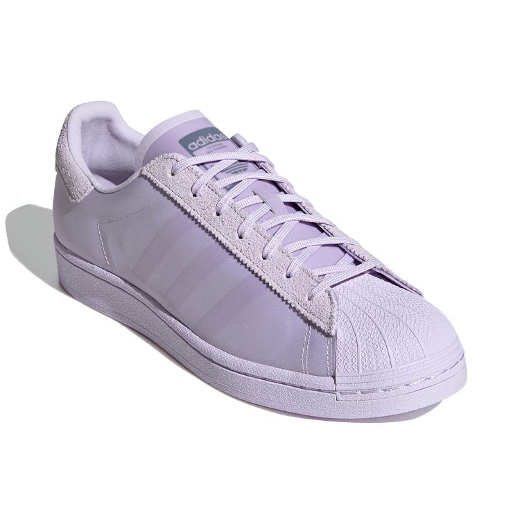 Adidas Originals Superstar Synthetic Leather Retro Casual Low-Top Sneakers Unisex Sneakers Purple FZ5216