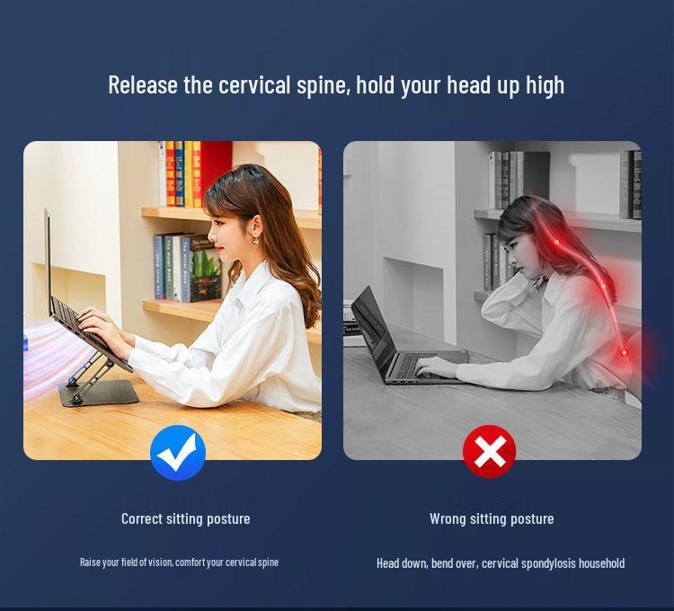 Foldable Dual-Layer Laptop Cooling Stand with Fan