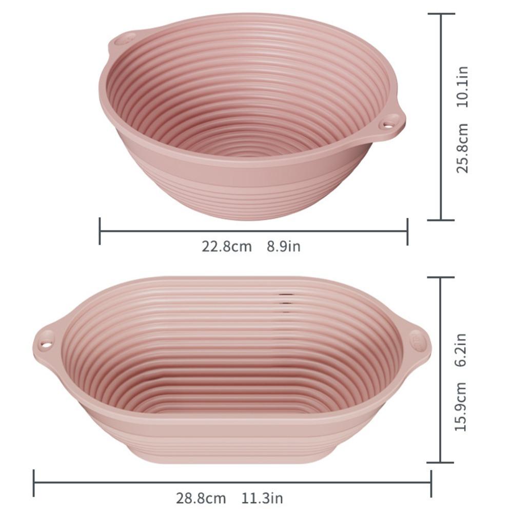 Silicone Bread Proofing Basket Round/Oval Dough Fermentation Basket Dough Proofing Bowl  Sourdough
