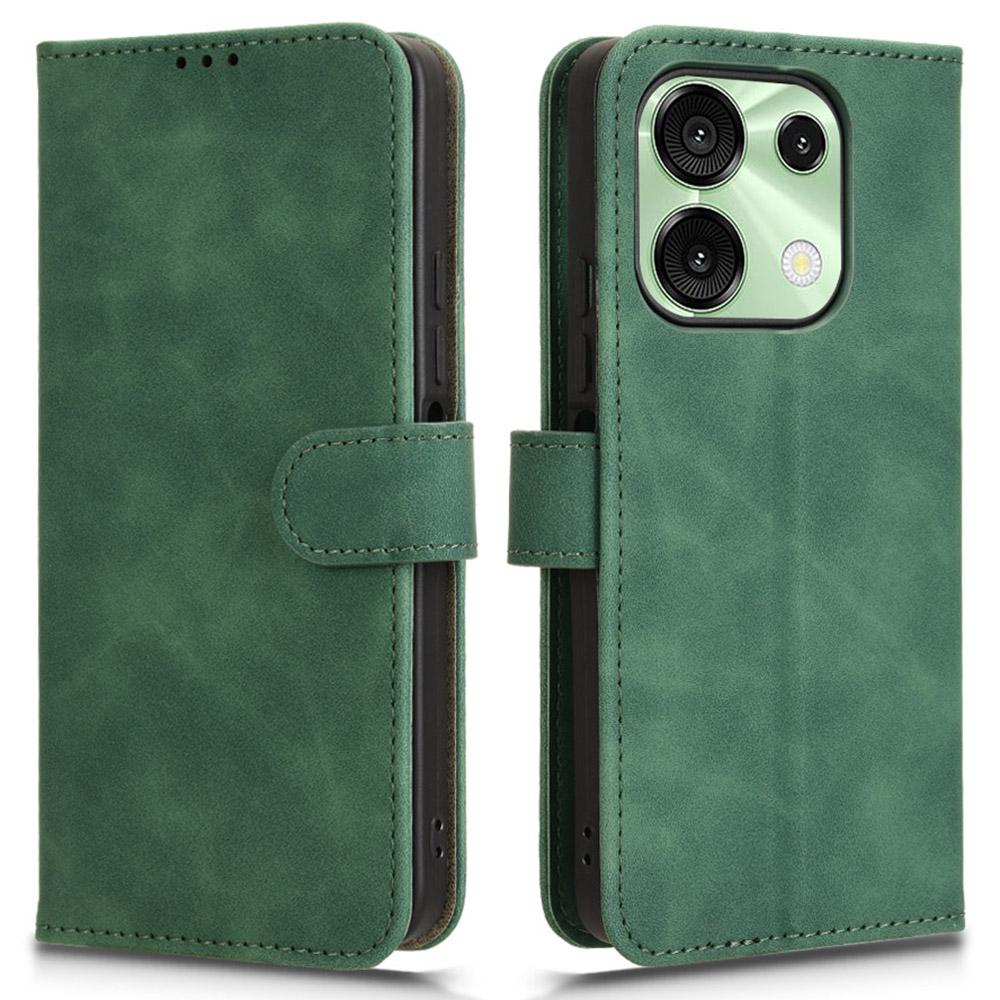 

Для Umidigi G9 5G Кожаный чехол с эффектом кожи, противоударный, кошелек, откидная крышка для телефона Green