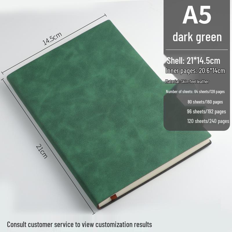A5 Sheepskin Journal with Custom Logo - Stylish, Durable Business Notebook 64 Pages