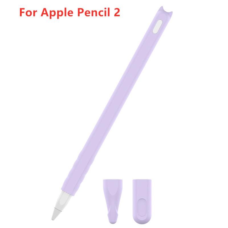 Soft Silicone Case For Apple Pencil 2 generation Pen Case Ipad Stylus Anti-drop And Non-slip Protective Shell Cover Accessories