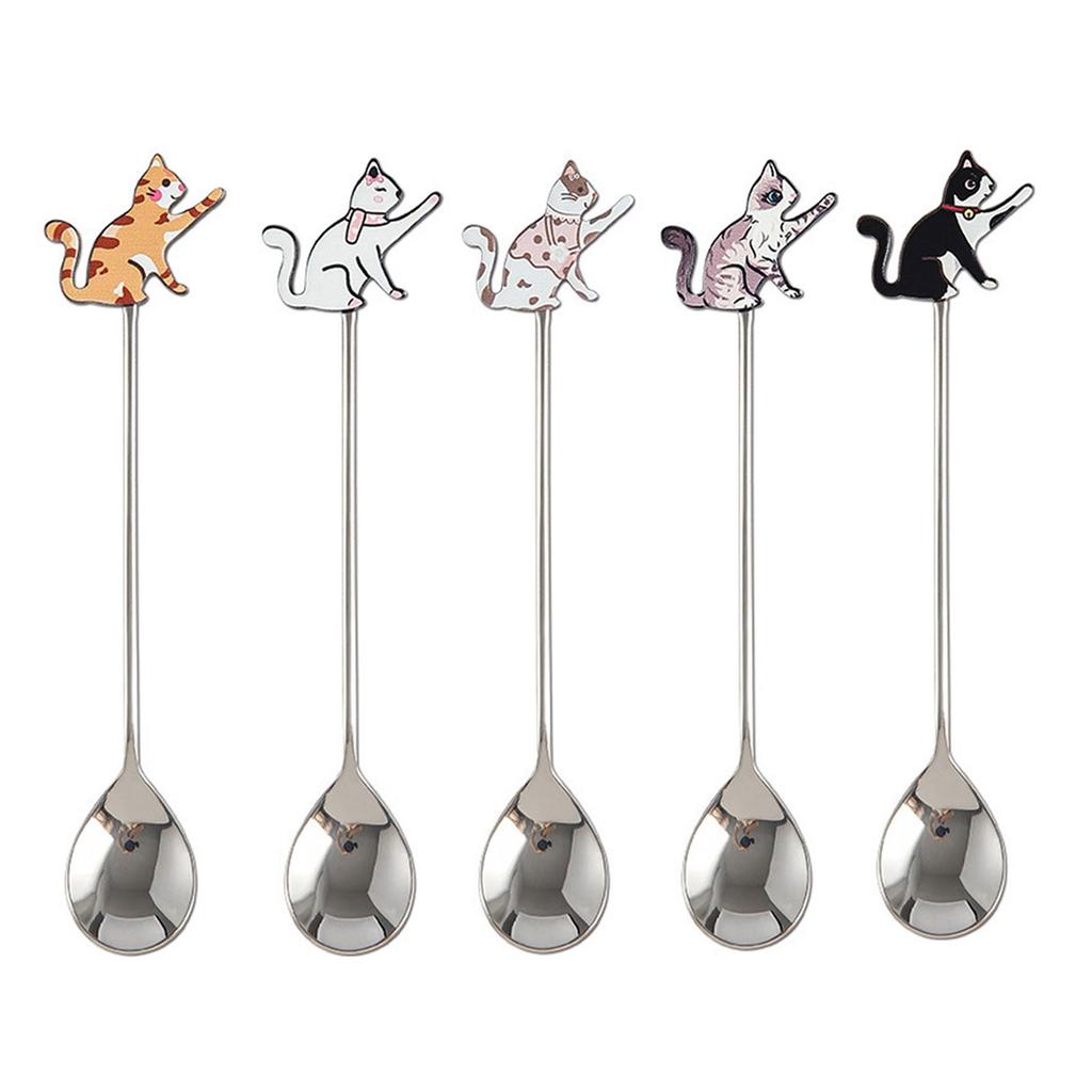 Unique Fish Cats Shape Nonrust Steel Spoon Multipurpose Kitchen Tool For Coffee Baking And Daily Use