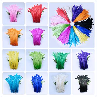 100 sztuk 25-45 cm Naturalnie barwione Pióra Ogona Koguta Pióropusz Karnawałowy z Piór Kurczaka Do Rękodzieła/Sukienki/ Dekoracji Imprezowej