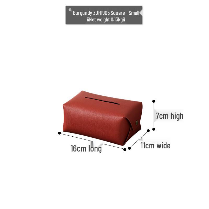 Скандинавская минималистичная водонепроницаемая кожаная коробка для салфеток - Светлый квадратный дизайн