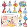 Creative Princess Poke In Fun Art Handcraft Kit Safety EVA DIY Fashion Princess Dress Up Game Puncture Toys Presents for Girls