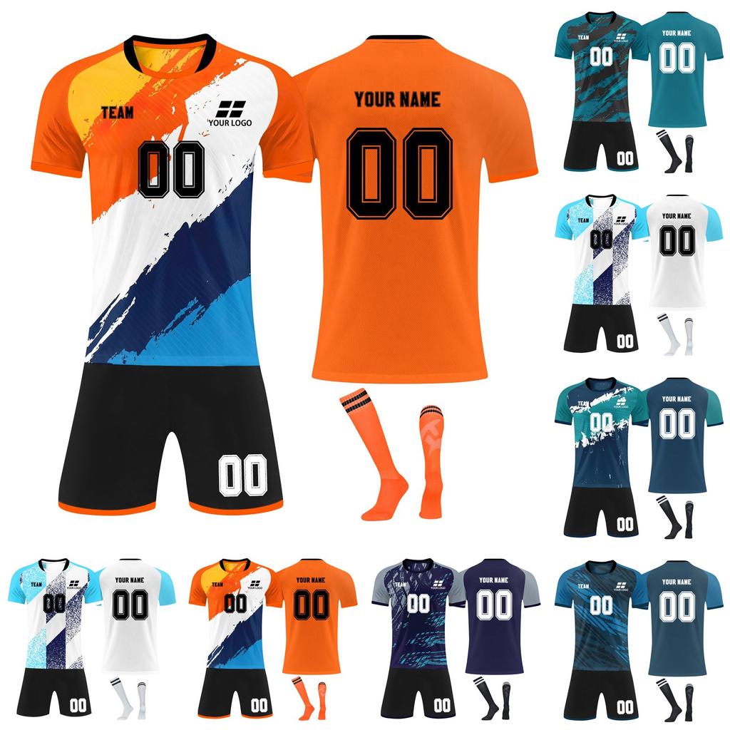 Personalised Shirts Kit Mens Girls With Number Custom Football Jerseys For Boys Training Suit