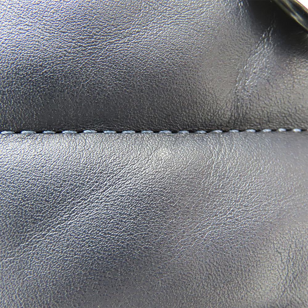 Gebrauchte COACH Umhängetasche CE552 Steppung und Coach-Stempel Leder Marineblau System mehrfarbig lässig