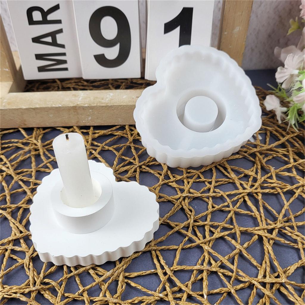 Multipurpose Sturdy Silicone Multiple Candle Holder Mould Set Portable for Resin Plaster Craft Supplies Assorted Sizes