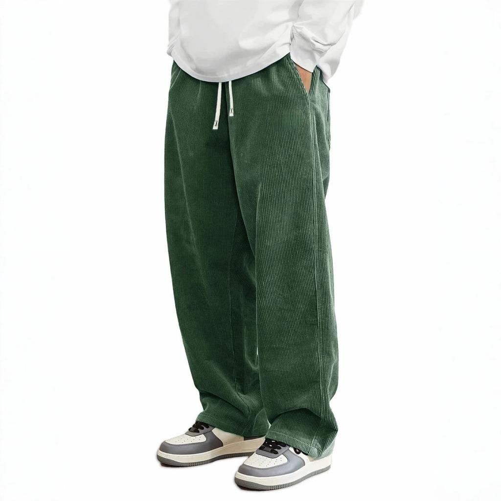 Popular New European and American Loose and Comfortable Sweatpants Corduroy Men's Casual Pants