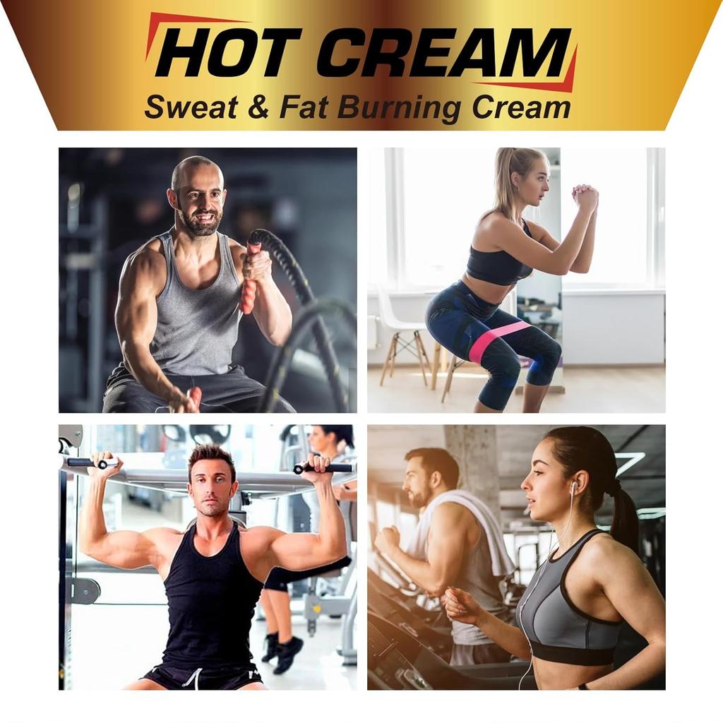Sweat Cream for Skin, Natural Workout Enhaner Promotes Circulation for Targeted Areas, Support Muscle Warm-up & Skin Tightening, Enhance Exercise