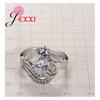 Charm Unique Design Fashion Women Rings White Cubic Zircon 925 Sterling Silver Color Color Engagement Party Rings Jewelry Gift