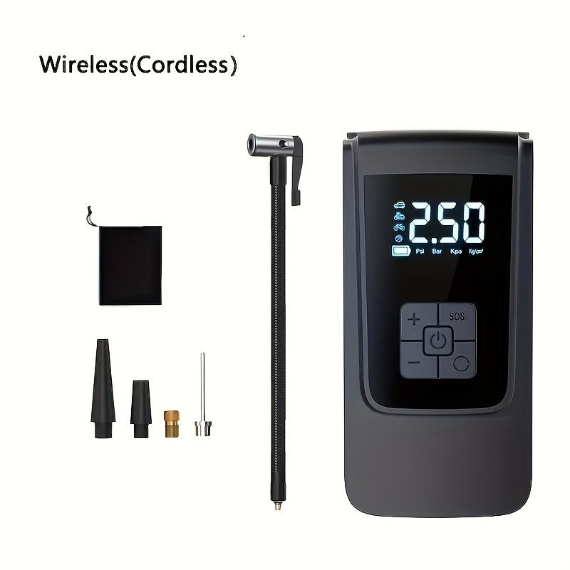 [Portable Tire Inflator] Portable Tire Inflator - Rechargeable Electric Pump with LED Flashlight and Nozzle Set,Suitable for Cars,Motorcycles,Bicycles