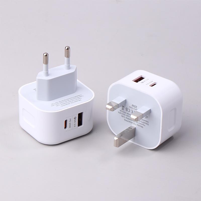 USB Type C Charger PPS Fast Charge Dual Port Fast Charging European And American Standard Head For Laptop