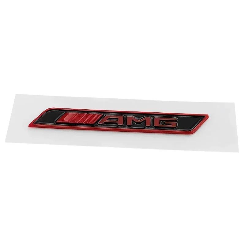 Car Sticker 1pc 3D ABS Chrome Red Black Logo AMG Emblem Car Fender Side Badge Decal For Mercedes Benz GLE W167 W166 AMG Sticker